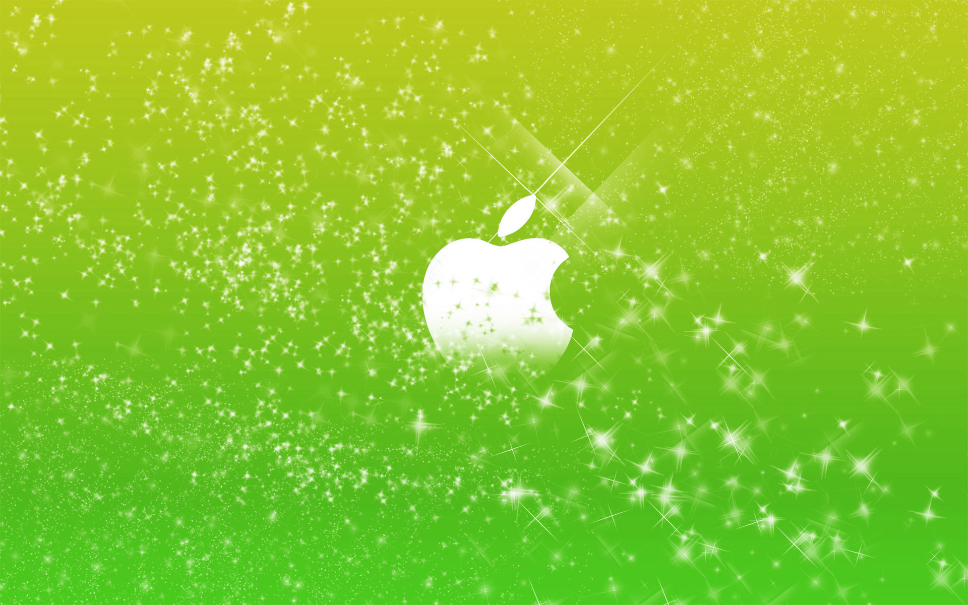 Apple Logo in Green Glitters1792113753